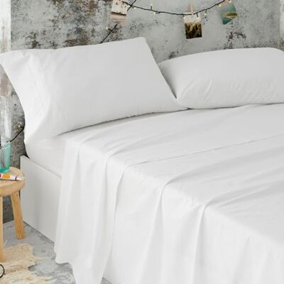 Blanco Underzy Parure de lit en coton/polyester Repassage facile Blanc 120 x 190/200 cm Blanco Underzy Parure de lit en coton/polyester Repassage facile Blanc 120 x 190/200 cm