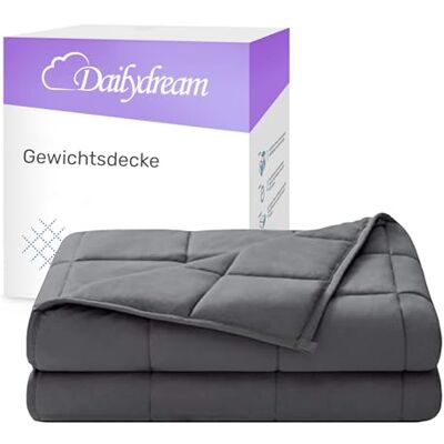 Dailydream couverture pondérée thérapeutique en coton (Gris(standard), 155x200 cm, 9,5Kg) Dailydream couverture pondérée thérapeutique en coton (Gris(standard), 155x200 cm, 9,5Kg)