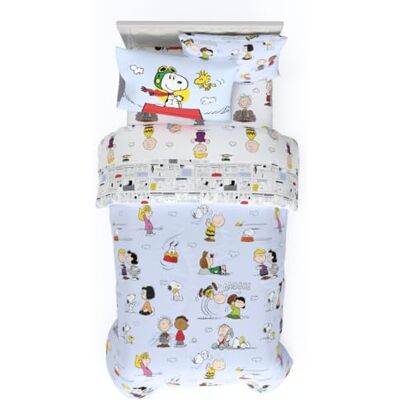 Franco Collectibles Peanuts Parure de lit 5 pièces super douce avec couvre-oreiller, lit jumeau, (produit sous licence officielle) Franco Collectibles Peanuts Parure de lit 5 pièces super douce avec couvre-oreiller, lit jumeau, (produit sous licence officielle)
