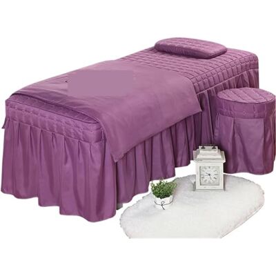 FonHNDG Ensembles de housses pour lits de salon de beauté Parure de lit épaisse for Salon beauté, draps, couvre-lit, Fumigation, Massage, Spa, taie d'oreiller, housse couette, 4 pièces(PURPLE,185x70cm) FonHNDG Ensembles de housses pour lits de salon de beauté Parure de lit épaisse for Salon beauté, draps, couvre-lit, Fumigation, Massage, Spa, taie d'oreiller, housse couette, 4 pièces(PURPLE,185x70cm)