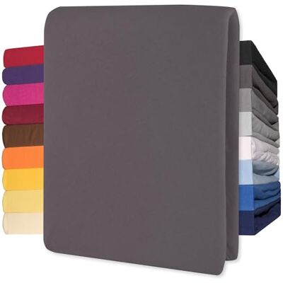 CelinaTex Lucina Drap-Housse Coton 200x200-200x220 cm Anthracite CelinaTex Lucina Drap-Housse Coton 200x200-200x220 cm Anthracite