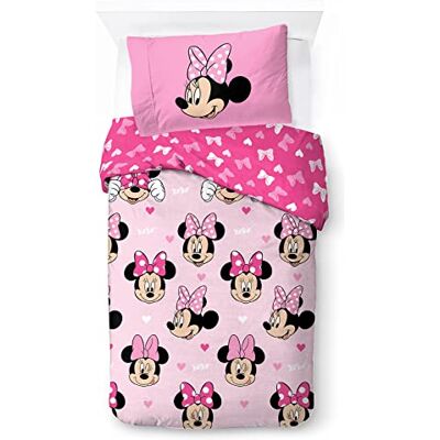Jay Franco Disney Minnie Mouse Cœurs et Amour, Parure de lit Enfant 140x200 cm, 100% Coton, lit 1 Personne Comprend Housse de Couette & taie d'oreiller Convient aux Lits de 90x190cm à 90x200cm Jay Franco Disney Minnie Mouse Cœurs et Amour, Parure de lit Enfant 140x200 cm, 100% Coton, lit 1 Personne Comprend Housse de Couette & taie d'oreiller Convient aux Lits de 90x190cm à 90x200cm
