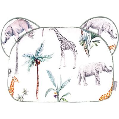 Sevira Kids Oreiller coussin plat réversible, Safari Sevira Kids Oreiller coussin plat réversible, Safari