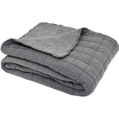 Sleepdown Couvre-lit matelassé gaufré super doux, chaud et confortable Gris 200 x 150 cm 5056242894308 Sleepdown Couvre-lit matelassé gaufré super doux, chaud et confortable Gris 200 x 150 cm 5056242894308