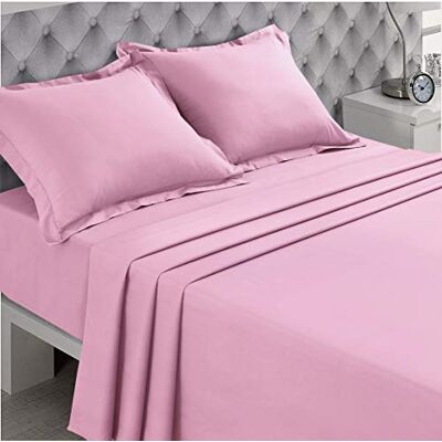 Vision Drap plat 100% coton Couleur : Rose 270 x 300 cm Lit double Fibres naturelles Tissage serré Tissu doux et respirant Certifié Oeko-Tex Vision Drap plat 100% coton Couleur : Rose 270 x 300 cm Lit double Fibres naturelles Tissage serré Tissu doux et respirant Certifié Oeko-Tex