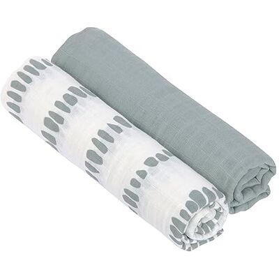 Lässig Bébé Couverture De Puériculture Drap De Puériculture Lot De 2 En Coton 120 X 120 Cm/Swaddle & Burp Blanket Xl Strokes Silver Grey Lässig Bébé Couverture De Puériculture Drap De Puériculture Lot De 2 En Coton 120 X 120 Cm/Swaddle & Burp Blanket Xl Strokes Silver Grey
