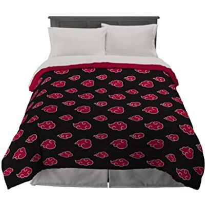 Franco Naruto Anime Akatsuki Parure de lit en microfibre douce pour grand lit (produit officiel Naruto) Franco Naruto Anime Akatsuki Parure de lit en microfibre douce pour grand lit (produit officiel Naruto)