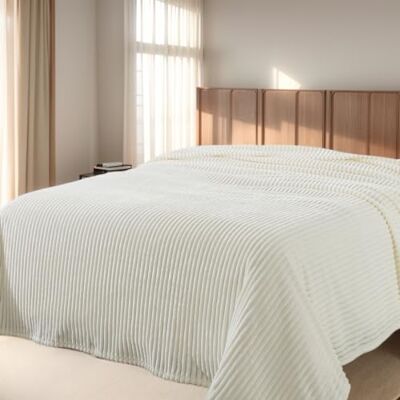 HOZY Plaid Couverture Polaire 220x240cm Crème Doux et Chaude 350GSM Couverture de Lit 2 Personnes et Plaid Canapé Flanelle Réversible Double Face HOZY Plaid Couverture Polaire 220x240cm Crème Doux et Chaude 350GSM Couverture de Lit 2 Personnes et Plaid Canapé Flanelle Réversible Double Face