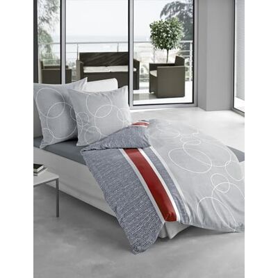 Bierbaum 6230_08 Linge de lit en satin gris - Linge de lit Bierbaum 6230_08 Linge de lit en satin gris - Linge de lit