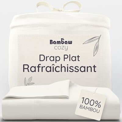 Bambaw Drap Plat Lit 2 Places Ivoire Drap en Bambou Draps Anti Acarien Drap Refroidissant Draps Hotel Drap Plat Pour Lit 160x200 270x290 cm Bambaw Drap Plat Lit 2 Places Ivoire Drap en Bambou Draps Anti Acarien Drap Refroidissant Draps Hotel Drap Plat Pour Lit 160x200 270x290 cm