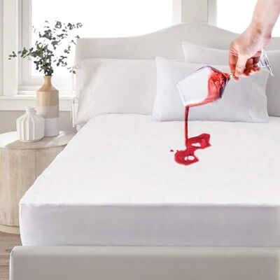RICHAIR Protege Matelas Impermeable 120x200cm Hauteur 30cm Drap Housse Hypoallergenique, Hautement Respirant,Anti-Retrecissement,Nouvelle Generation: Protection Contre Acarien et Bacterien Blanc RICHAIR Protege Matelas Impermeable 120x200cm Hauteur 30cm Drap Housse Hypoallergenique, Hautement Respirant,Anti-Retrecissement,Nouvelle Generation: Protection Contre Acarien et Bacterien Blanc
