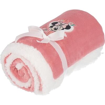 Disney Baby Couverture Plaid Douceur – 75x100 cm – 100% Polyester Moelleux 220 GSM – Modèles Mickey, Minnie, Stitch ou Winnie l'ourson (Rose, Minnie) Disney Baby Couverture Plaid Douceur – 75x100 cm – 100% Polyester Moelleux 220 GSM – Modèles Mickey, Minnie, Stitch ou Winnie l'ourson (Rose, Minnie)