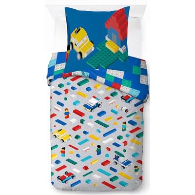 Jay Franco Lego Parure de lit – Parure de lit super douce pour enfant avec taie d'oreiller – Housse de couette uniquement (rembourrage non inclus), multicolore, 2 pièces pour lit simple Jay Franco Lego Parure de lit – Parure de lit super douce pour enfant avec taie d'oreiller – Housse de couette uniquement (rembourrage non inclus), multicolore, 2 pièces pour lit simple