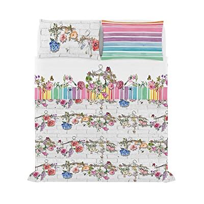 Italian Bed Linen JOLIE Couvre-lit et taies d'oreiller avec impression numérique, CAROL, lit double Italian Bed Linen JOLIE Couvre-lit et taies d'oreiller avec impression numérique, CAROL, lit double