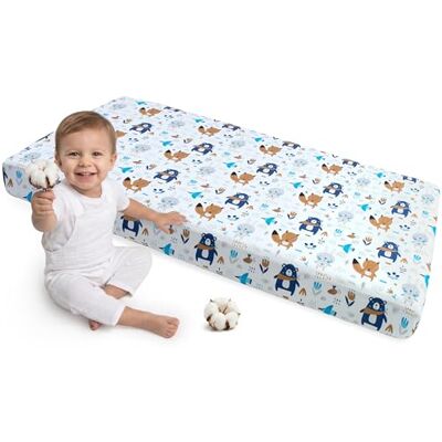 Drap-housse en coton Medi Partners Animaux de la forêt - Lit 120x60 Drap-housse en coton Medi Partners Animaux de la forêt - Lit 120x60