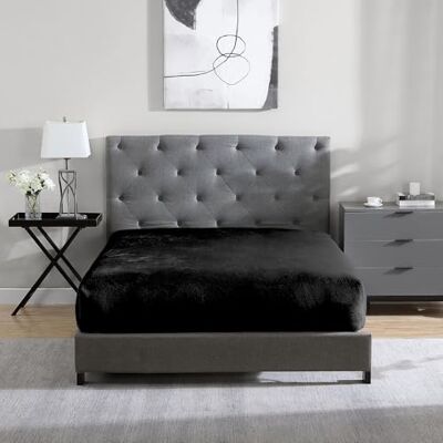 Cathay Home Drap-housse complet en flanelle et peluche ultra douce et épaisse, ne bouloche pas – Chaleur confortable pour toutes les saisons – Poches profondes de 30,5 cm uniquement (lit double, noir) Cathay Home Drap-housse complet en flanelle et peluche ultra douce et épaisse, ne bouloche pas – Chaleur confortable pour toutes les saisons – Poches profondes de 30,5 cm uniquement (lit double, noir)
