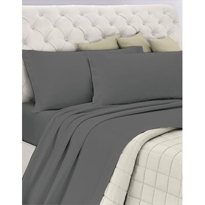 GEMITEX Parure de lit en coton, 100% coton, respirant sans substances nocives, qualité certifiée standard 100 par OEKO-TEX Confiance au textile, 1 place et demie, COL GRIS, Designed in Italy GEMITEX Parure de lit en coton, 100% coton, respirant sans substances nocives, qualité certifiée standard 100 par OEKO-TEX Confiance au textile, 1 place et demie, COL GRIS, Designed in Italy
