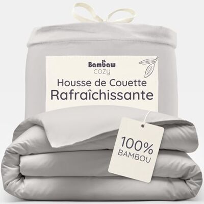 Bambaw Housse de Couette 200x200 Grise Clair Drap en Bamboo Housse de Couette Douce Parure de Lit Hiver Housse Couette Anti Acarien Housse Couette Zen Bambaw Housse de Couette 200x200 Grise Clair Drap en Bamboo Housse de Couette Douce Parure de Lit Hiver Housse Couette Anti Acarien Housse Couette Zen