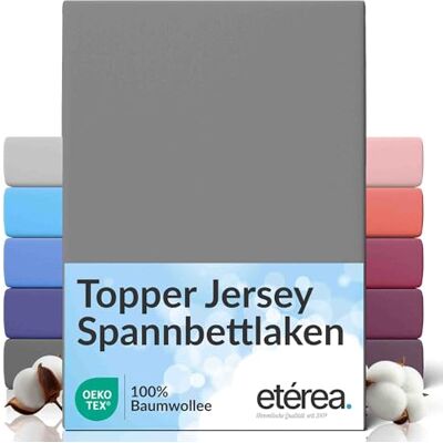 etérea Himmlische Qualität etérea Jersey Topper drap housse 180x200-200x200 cm Gris Epaisseur 5-10 cm 100% coton Oekotex drap-housse matelas Lit housse de couette draps-de-lit 180x200cm 200x200cm Grey etérea Himmlische Qualität etérea Jersey Topper drap housse 180x200-200x200 cm Gris Epaisseur 5-10 cm 100% coton Oekotex drap-housse matelas Lit housse de couette draps-de-lit 180x200cm 200x200cm Grey