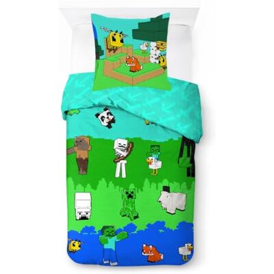 Jay Franco Kids Mojang Minecraft Parure de lit Parure de lit super douce avec taie d'oreiller uniquement Couette non incluse Multicolore 2 pièces Lit simple Jay Franco Kids Mojang Minecraft Parure de lit Parure de lit super douce avec taie d'oreiller uniquement Couette non incluse Multicolore 2 pièces Lit simple
