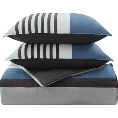 Nautica Rendon Comforter Parure de lit double Charbon Nautica Rendon Comforter Parure de lit double Charbon