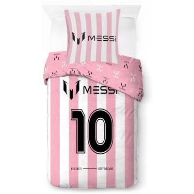 Jay Franco Messi Football Parure de lit 2 pièces super douce pour enfant avec taie d'oreiller Housse de couette uniquement (rembourrage non inclus), rose, 2 pièces pour lit simple Jay Franco Messi Football Parure de lit 2 pièces super douce pour enfant avec taie d'oreiller Housse de couette uniquement (rembourrage non inclus), rose, 2 pièces pour lit simple