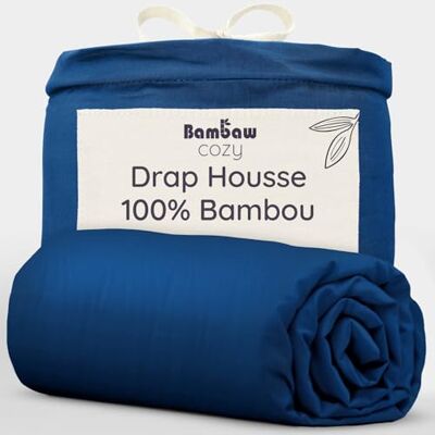 Bambaw Draps Housse Bleu Marine 140x200 Drap en Bambou Housse Matelas Anti Acarien Drap Rafraichissant Tissu Doux Drap Housse Grand Bonnet Drap Housse 140 X 200 Matelas Epais Bambaw Draps Housse Bleu Marine 140x200 Drap en Bambou Housse Matelas Anti Acarien Drap Rafraichissant Tissu Doux Drap Housse Grand Bonnet Drap Housse 140 X 200 Matelas Epais
