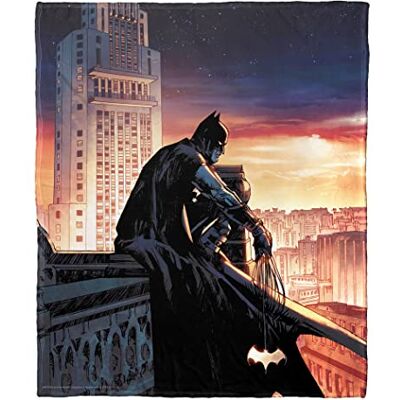 Northwest DC Couverture Batman toucher soie, 127 cm x 152 cm, motif « Knight Watch » Northwest DC Couverture Batman toucher soie, 127 cm x 152 cm, motif « Knight Watch »