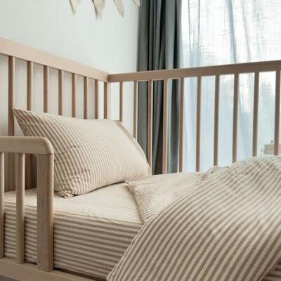 Kadolis Housse de couette Percale de Coton Bio bébé rayé Kadolis Housse de couette Percale de Coton Bio bébé rayé