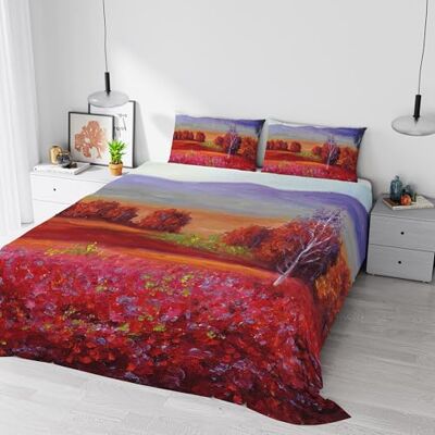 Italian Bed Linen Parure de lit impression numérique rêve d'auteur, couverture totale, fabriquée en Italie, double, 21 Italian Bed Linen Parure de lit impression numérique rêve d'auteur, couverture totale, fabriquée en Italie, double, 21