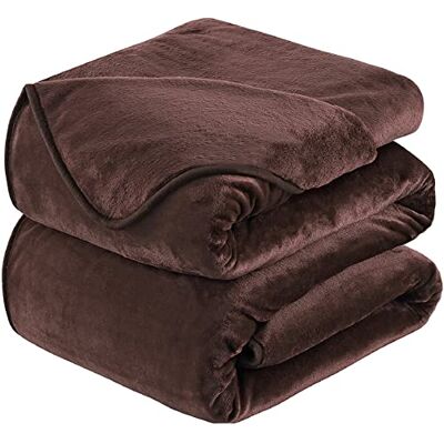 HOZY Plaid Couverture Polaire 130x150cm Chocolat Doux et Chaude 350GSM Couverture de Lit 2 Personnes et Plaid Canapé Flanelle Réversible Double Face HOZY Plaid Couverture Polaire 130x150cm Chocolat Doux et Chaude 350GSM Couverture de Lit 2 Personnes et Plaid Canapé Flanelle Réversible Double Face