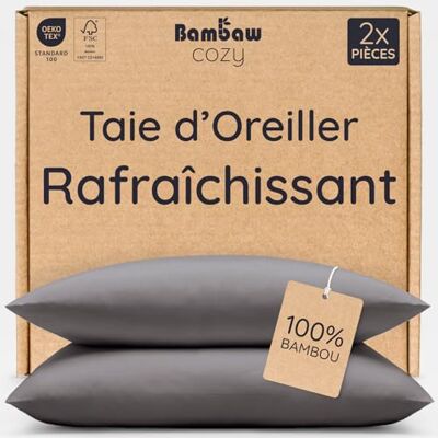 Bambaw Taie Oreiller 40x80 Gris Foncé Lot de 2 Tissu Bambou Anti Acariens Literie Taie pour Oreiller Doux Drap Refroidissant Housse Oreiller Long Taie Doreiller Bambaw Taie Oreiller 40x80 Gris Foncé Lot de 2 Tissu Bambou Anti Acariens Literie Taie pour Oreiller Doux Drap Refroidissant Housse Oreiller Long Taie Doreiller
