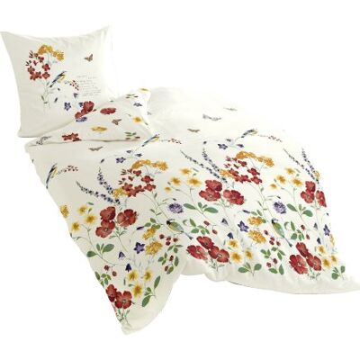 Bierbaum Mako satin ensemble de literie - Housse de duvet 135x200 cm & taie d'oreiller 80x80 cm Bierbaum Mako satin ensemble de literie - Housse de duvet 135x200 cm & taie d'oreiller 80x80 cm