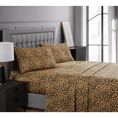Beatrice Home Fashions Lot de 2 taies d'oreiller 100% satin de luxe, grand lit, 50,8 x 76,2 cm, léopard Beatrice Home Fashions Lot de 2 taies d'oreiller 100% satin de luxe, grand lit, 50,8 x 76,2 cm, léopard