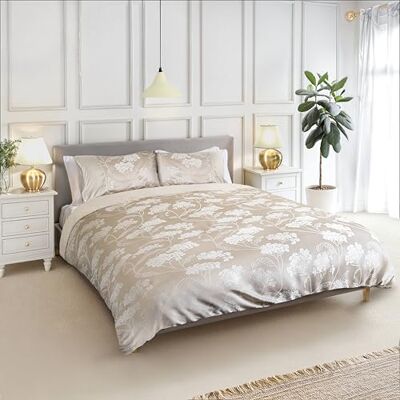 Emma Barclay Blossom – Parure de lit jacquard à ornements Crème – King size Emma Barclay Blossom – Parure de lit jacquard à ornements Crème – King size