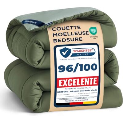 Bedsure Couette 240x220 4 Saisons 300g/m² Vert Bronze/Vert Iceberg Couette sans Housse,OEKO-TEX, hypoallergénique,housse microfibre douce,durable, sans agglomération, lavable en machine. Bedsure Couette 240x220 4 Saisons 300g/m² Vert Bronze/Vert Iceberg Couette sans Housse,OEKO-TEX, hypoallergénique,housse microfibre douce,durable, sans agglomération, lavable en machine.