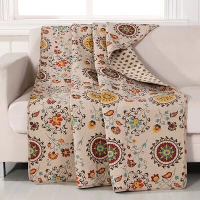 Greenland Home Fashions Greenland Home Andorra Couverture matelassée 100% coton Greenland Home Fashions Greenland Home Andorra Couverture matelassée 100% coton
