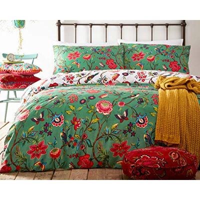 furn. Creative Tissu Pomelo Duvet Set, Polycoton, Verdi Vert, Double furn. Creative Tissu Pomelo Duvet Set, Polycoton, Verdi Vert, Double