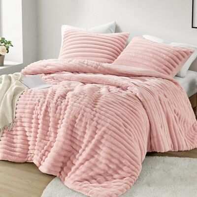Intelligent Design Queen Comforter Set, Cozy Plush Bedding, Microfiber Reverse, 3 Piece, Lightweight, Super Soft Ribbed Velvet Comforter 2 Shams, All Season Fluffy Bed Set, Avril, Full/Queen Pink Intelligent Design Queen Comforter Set, Cozy Plush Bedding, Microfiber Reverse, 3 Piece, Lightweight, Super Soft Ribbed Velvet Comforter 2 Shams, All Season Fluffy Bed Set, Avril, Full/Queen Pink
