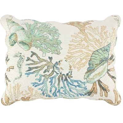 Greenland Home Fashions Taie d'oreiller Bungalow Pieds Nus, Jade, King Greenland Home Fashions Taie d'oreiller Bungalow Pieds Nus, Jade, King