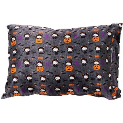 Franco Collectibles Hello Kitty Skeleton Halloween Beauty Taie d'oreiller réversible en satin soyeux standard pour cheveux et peau, (produit sous licence officielle) 50,8 x 76,2 cm Franco Collectibles Hello Kitty Skeleton Halloween Beauty Taie d'oreiller réversible en satin soyeux standard pour cheveux et peau, (produit sous licence officielle) 50,8 x 76,2 cm
