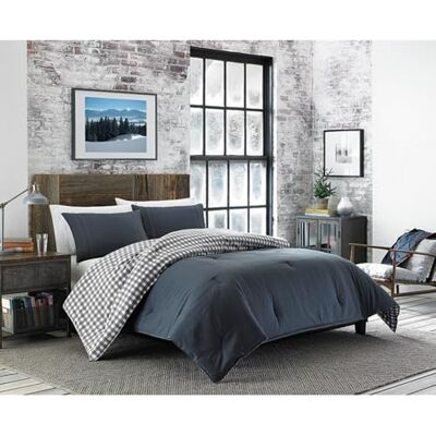 Eddie Bauer Parure de lit Kingston Gris anthracite King size Eddie Bauer Parure de lit Kingston Gris anthracite King size