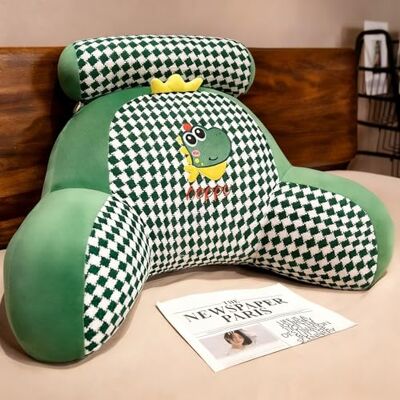 LANPEW Coussin de dossier pour lit et canapé avec accoudoirs, coussin de lecture ergonomique pour adulte, coussin de lecture respirant avec housse amovible, pour la lecture, le travail (plaid LANPEW Coussin de dossier pour lit et canapé avec accoudoirs, coussin de lecture ergonomique pour adulte, coussin de lecture respirant avec housse amovible, pour la lecture, le travail (plaid