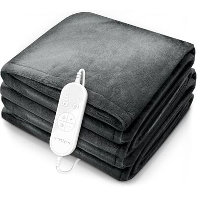 sinnlein ® Chauffe-lit Surmatelas Chauffant 180 x 130 cm gris Couverture Électrique avec Arrêt Automatique 9 Niveaux de Température Affichage digital sinnlein ® Chauffe-lit Surmatelas Chauffant 180 x 130 cm gris Couverture Électrique avec Arrêt Automatique 9 Niveaux de Température Affichage digital