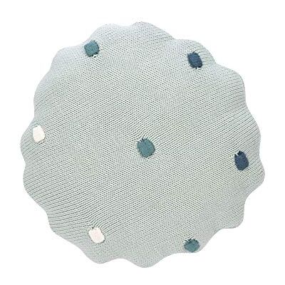 Lässig Coussin tricoté en coton bio vert menthe clair Lässig Coussin tricoté en coton bio vert menthe clair