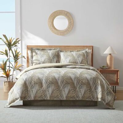 Tommy Bahama Parure de lit ultra douce 100% coton avec taies d'oreiller et cache-sommier assortis, lavable en machine, facile d'entretien, marron, très grand lit Tommy Bahama Parure de lit ultra douce 100% coton avec taies d'oreiller et cache-sommier assortis, lavable en machine, facile d'entretien, marron, très grand lit