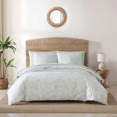 Tommy Bahama Parure de lit king size réversible en coton avec taies d'oreiller assorties, décoration d'intérieur côtière (stylo et encre vert clair, très grand lit) Tommy Bahama Parure de lit king size réversible en coton avec taies d'oreiller assorties, décoration d'intérieur côtière (stylo et encre vert clair, très grand lit)