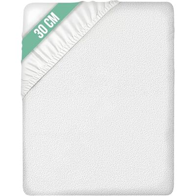 GAMUSI Protège-matelas, housse de matelas en éponge douce, imperméable, anti-acariens 80 x 190/200 Lit 80 (Toutes les tailles) GAMUSI Protège-matelas, housse de matelas en éponge douce, imperméable, anti-acariens 80 x 190/200 Lit 80 (Toutes les tailles)