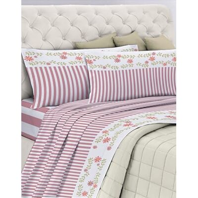 GEMITEX Parure de lit en coton, 100% coton, respirant, sans substances nocives, qualité certifiée standard 100 par OEKO-TEX Confiance au textile, simple, G26/ROSA, Designed in Italy GEMITEX Parure de lit en coton, 100% coton, respirant, sans substances nocives, qualité certifiée standard 100 par OEKO-TEX Confiance au textile, simple, G26/ROSA, Designed in Italy