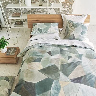 Designers Guild Housse de Couette imprimée en Percale de Coton, Geo Moderne Pewter, 200x200 cm, Designers Guild Housse de Couette imprimée en Percale de Coton, Geo Moderne Pewter, 200x200 cm,